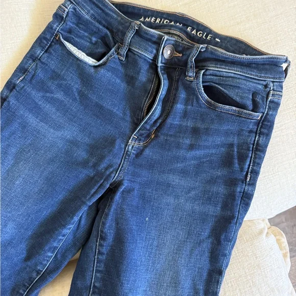 American Eagle Outfitters Dark Blue Skinny Jeans - Picture 3 of 8